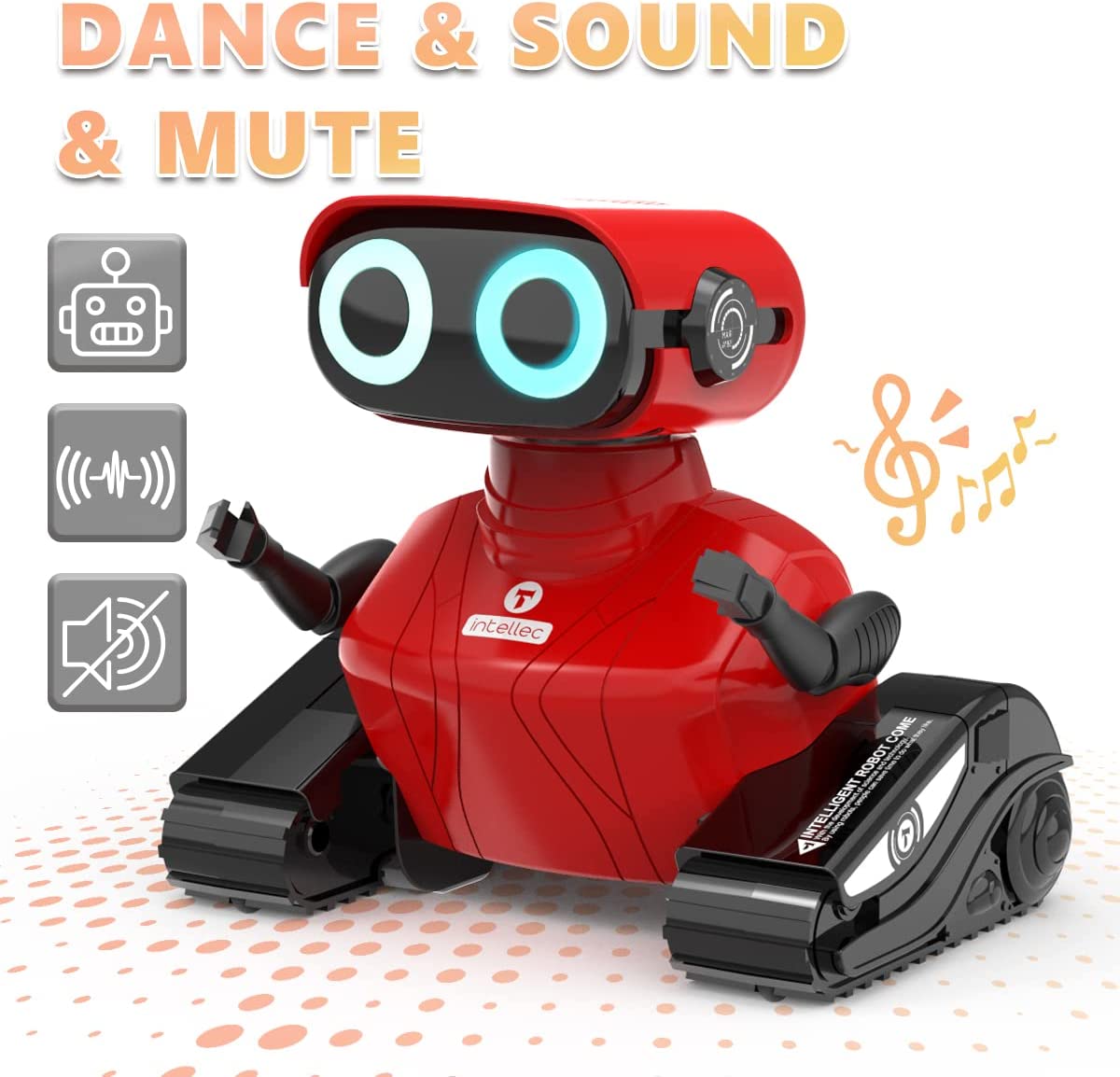 GILOBABY Remote Control Robot Toys, 2.4GHz RC Robots for Kids with Flexible Head & Arms, Dance Moves, Music and LED Eyes, Birthday Gifts for Children Boys Girls Age 4-7