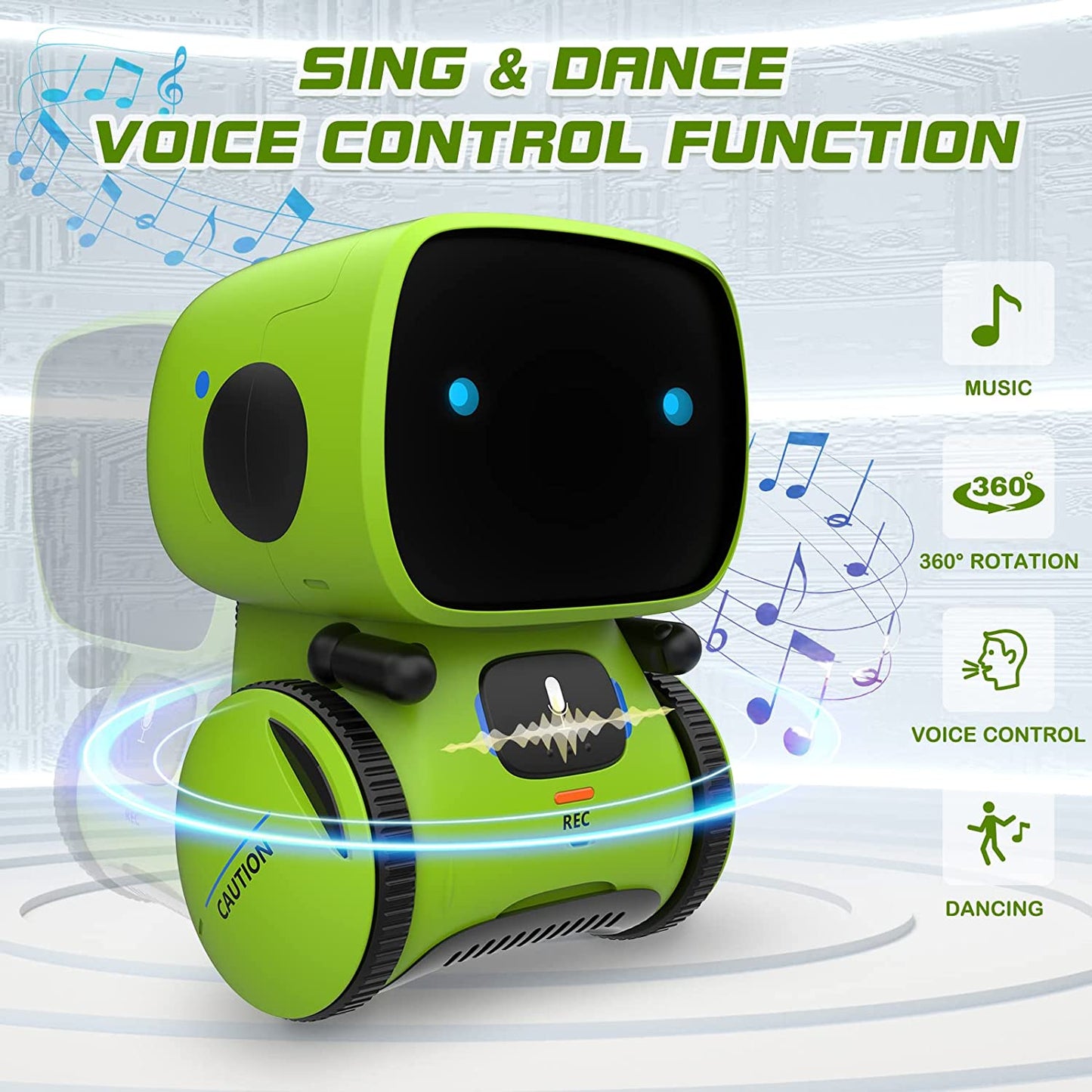 GILOBABY Kids Robot Toy, Interactive Smart Talking Robot with Voice Controlled Touch Sensor Speech Recognition, Singing, Dancing, Repeating, Recording, Birthday Gifts for Children Boys Girls Age 4-7