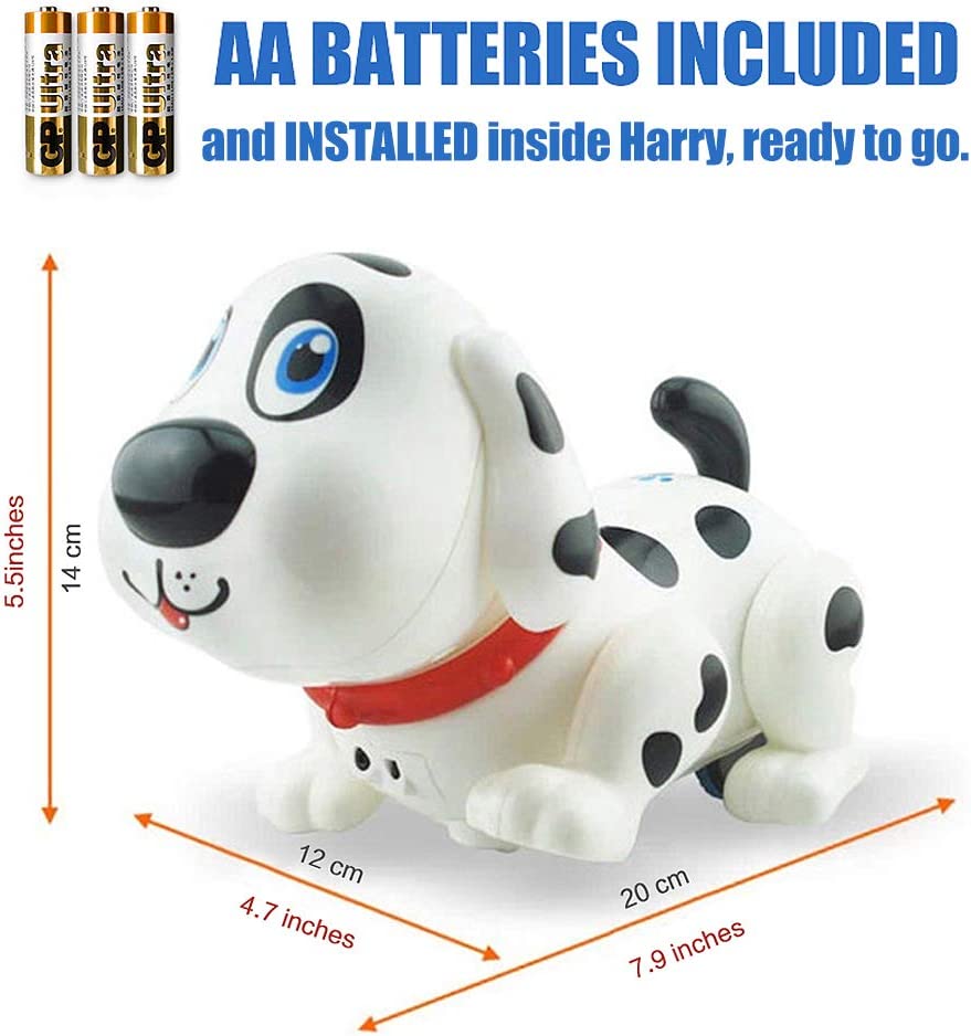 Electronic Pet Dog Harry. Batteries Included. Interactive Smart Puppy Toy Robot Responds to Touch, Walks, Barks, Sings, Dances, Chasing Fun Activities