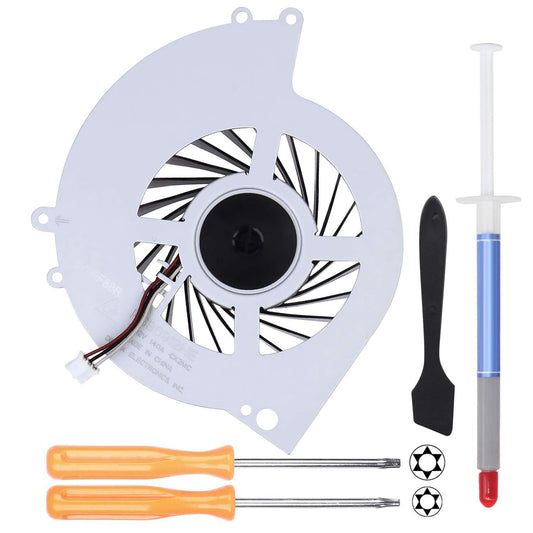 PS4 CPU Cooling Fan Replacement for Sony Playstation 4 CUH-12XX CUH-1200 CUH-1200AB01 CUH-1200AB02 CUH-1215A CUH-1215B KSB0912HE-CK2MC + Full Tools