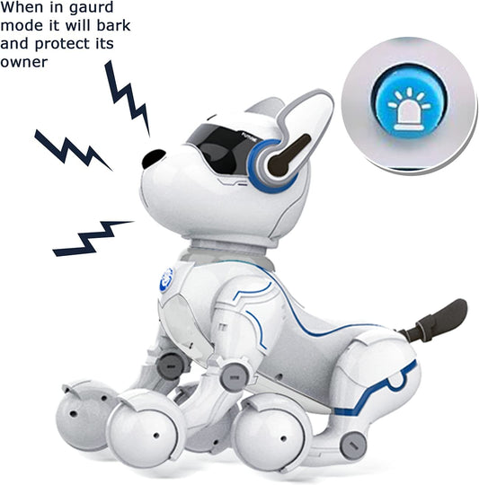 Aokid Toy Remote Control Robot Dog, RC Voice Control Dog Toy Electronic Pets Dancing Programmable Smart Puppy Toy Act Like Real Dogs Gift Toy for Girls & Boys Ages 2,3,4,5,6,7,8,9,10 Years