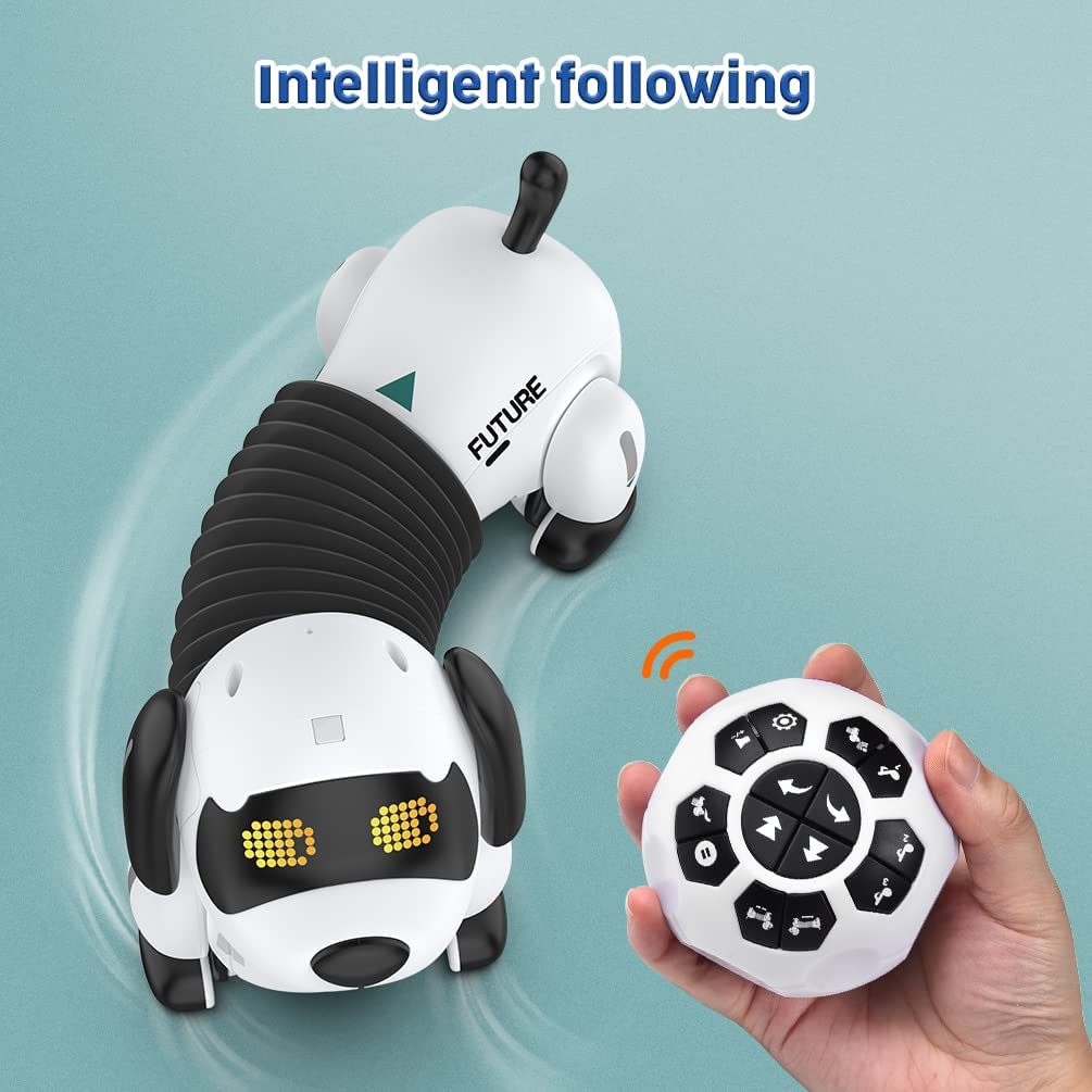 Kid Remote Control Electronic Dog - Robotic Pet Interactive Robot Animals Smart RC Puppy Programmable with Walking and Dancing Toy for Girls Boys