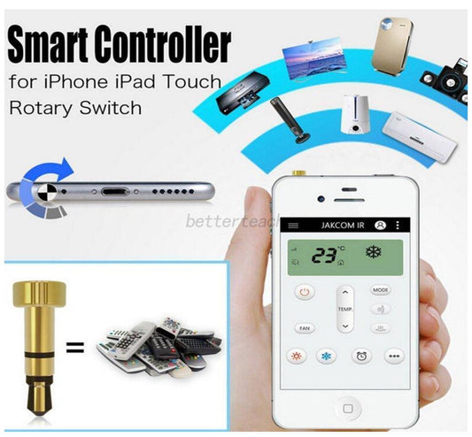 Mini Infrared IR Mobile Smart Remote 3.5mm Plug Control Devices For IOS iPhone [Gold]