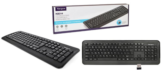 Targus KB214 2.4GHz 104-Key Wireless Keyboard w/USB Receiver (Black)