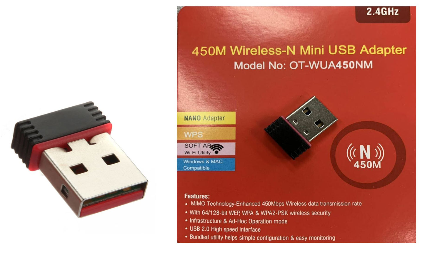 N 300Mbps Mini Wireless USB Wifi Adapter LAN Antenna Network 802.11n/g/b Nano