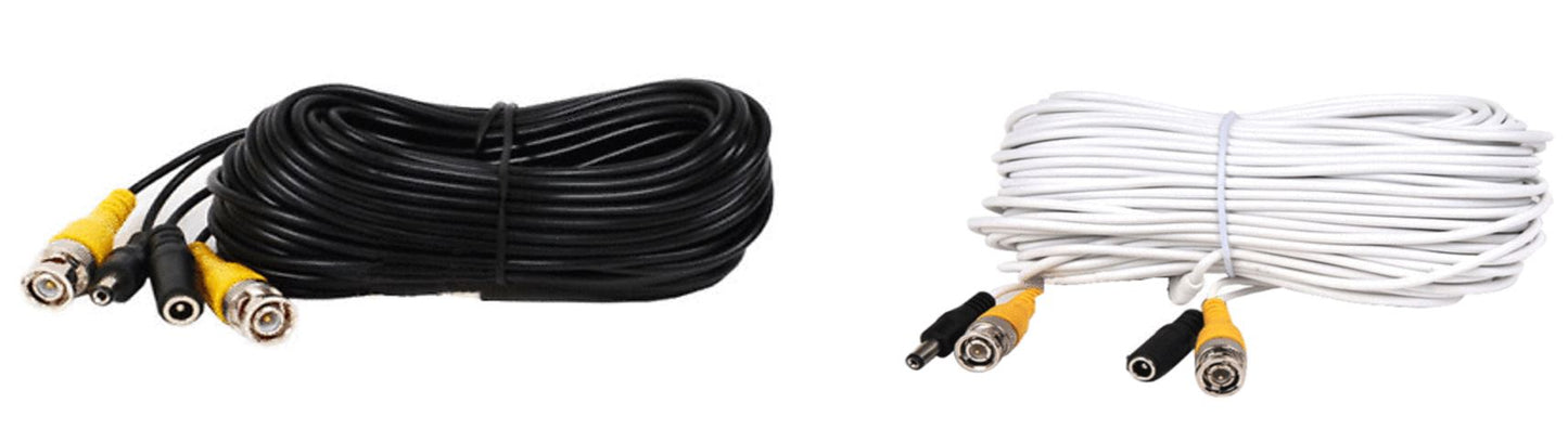 50Ft 15M BNC video power cable security camera CCTV DVR surveillance wire cord