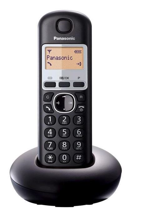Panasonic KX-TGB210NZB cordless phone, 1.4" LCD Display, 50 Name & Number Phone Book, Wall mountable , Black color