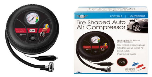 Portable Tire-Shaped Auto Air Compressor