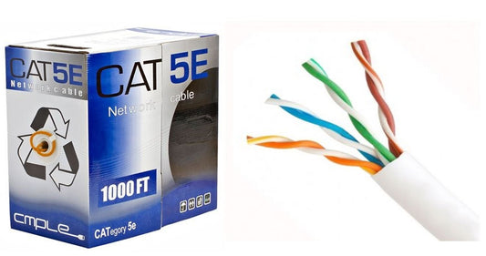 Cat-5e UTP Cable 1000Ft. White (Packing: Pull Out Box)