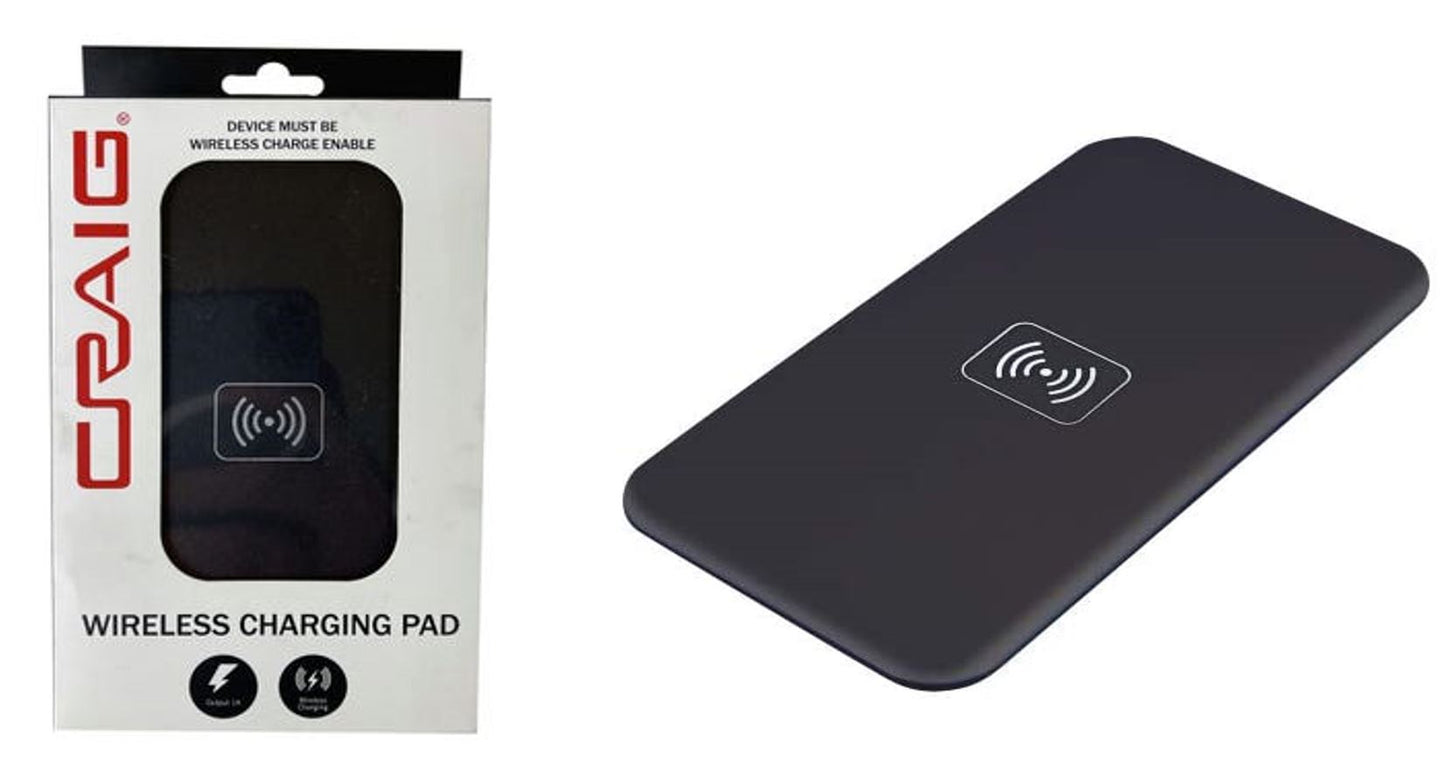 Craig Portable Qi-Enabled 5W Wireless Charging Pad in Black