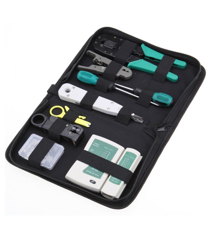 Network Repair Tool Kit RJ45 RJ11 CAT5 Ethernet LAN Cable Tester Crimper FL