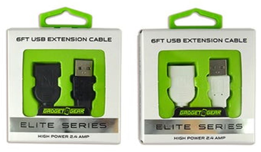 Gadget Gear Elite Series 6 Foot USB Extension Cord