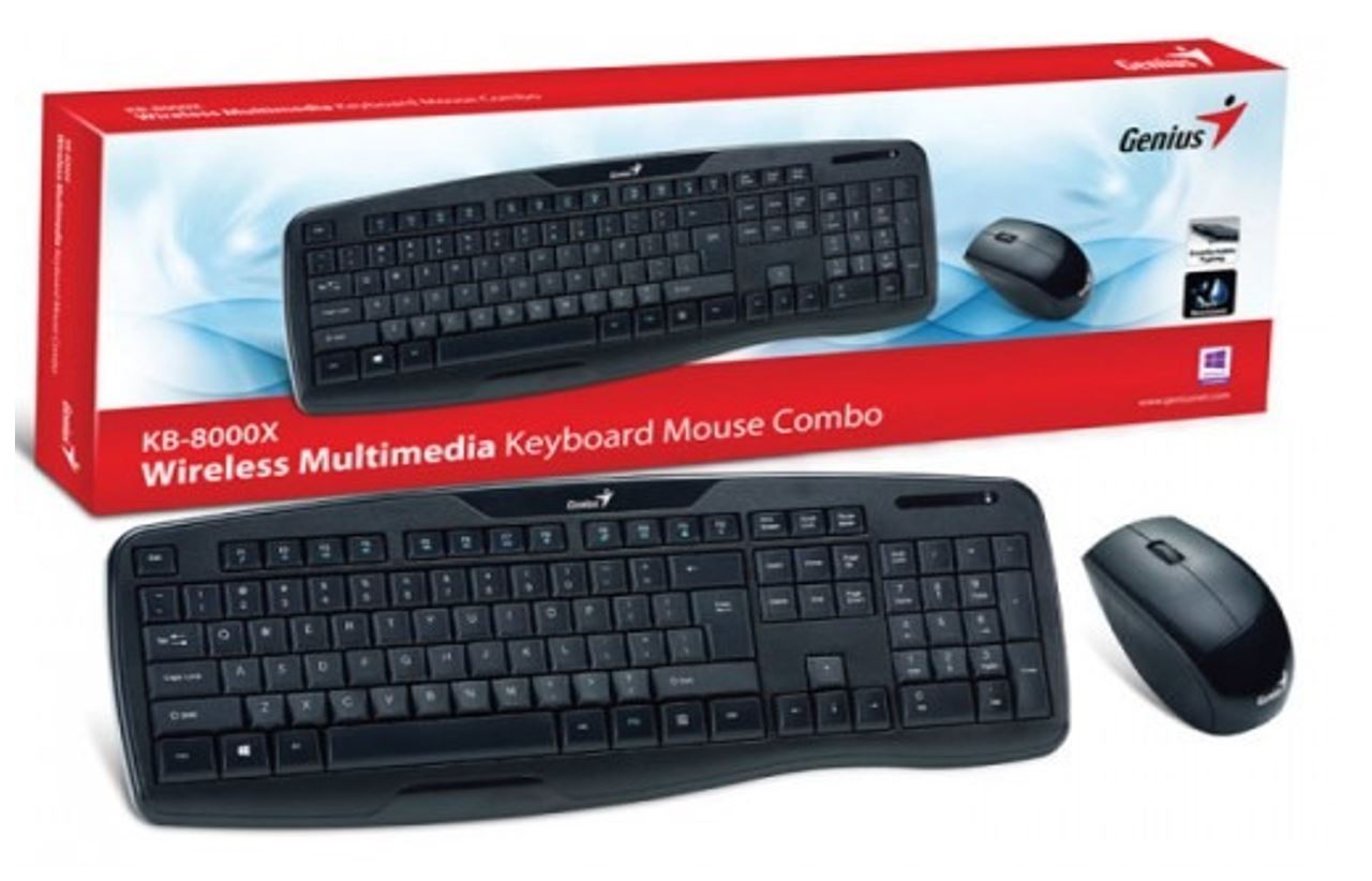Genius KB-8000x Wireless Keyboard & Mouse Desktop Kit