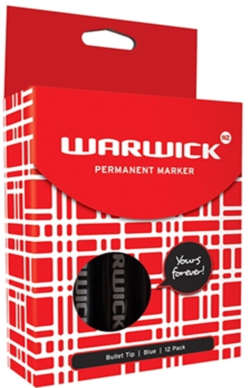 WARWICK MARKER BLUE BULLET TIP PERMANENT