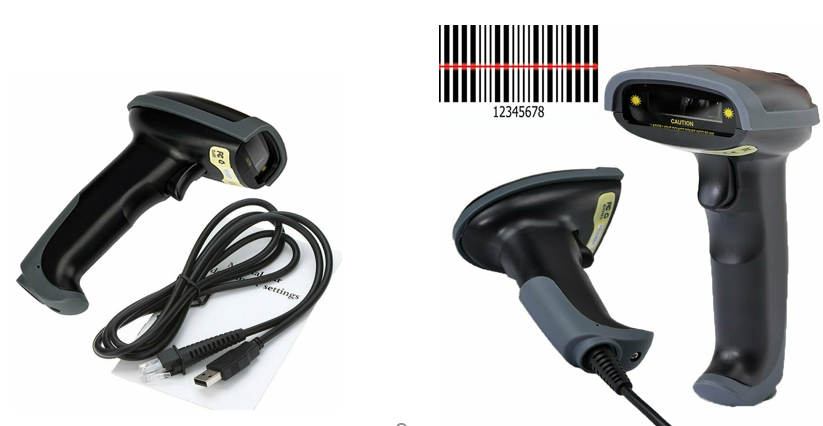 Portable Laser Barcode Scanner Reader Bar Code Handheld Scan USB Cable for POS