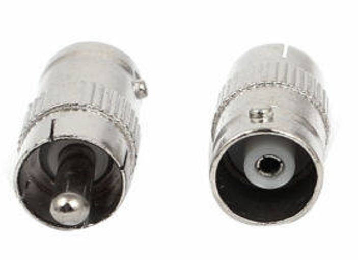 RCA Male Plug to BNC Female Socket Coaxial Cable AV Connector Convertor
