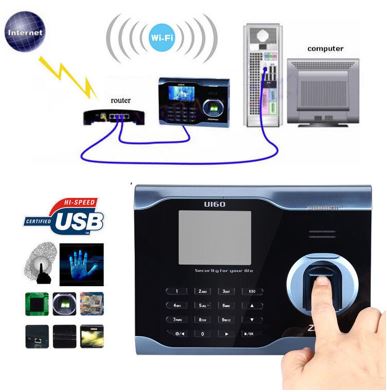 Biometric Fingerprint Attendance Time Clock + Wifi +Tcp/ip +Usb