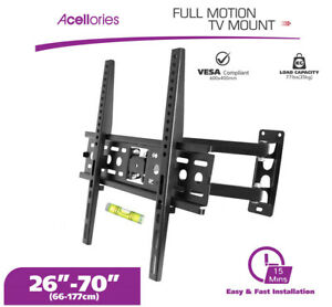 Acellories Full Motion 26" - 70" TV Mount with Easy Installation
