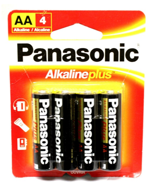 4 Pack Panasonic AA Battery Alkaline Plus Power 1.5v Batteries EXP:2025