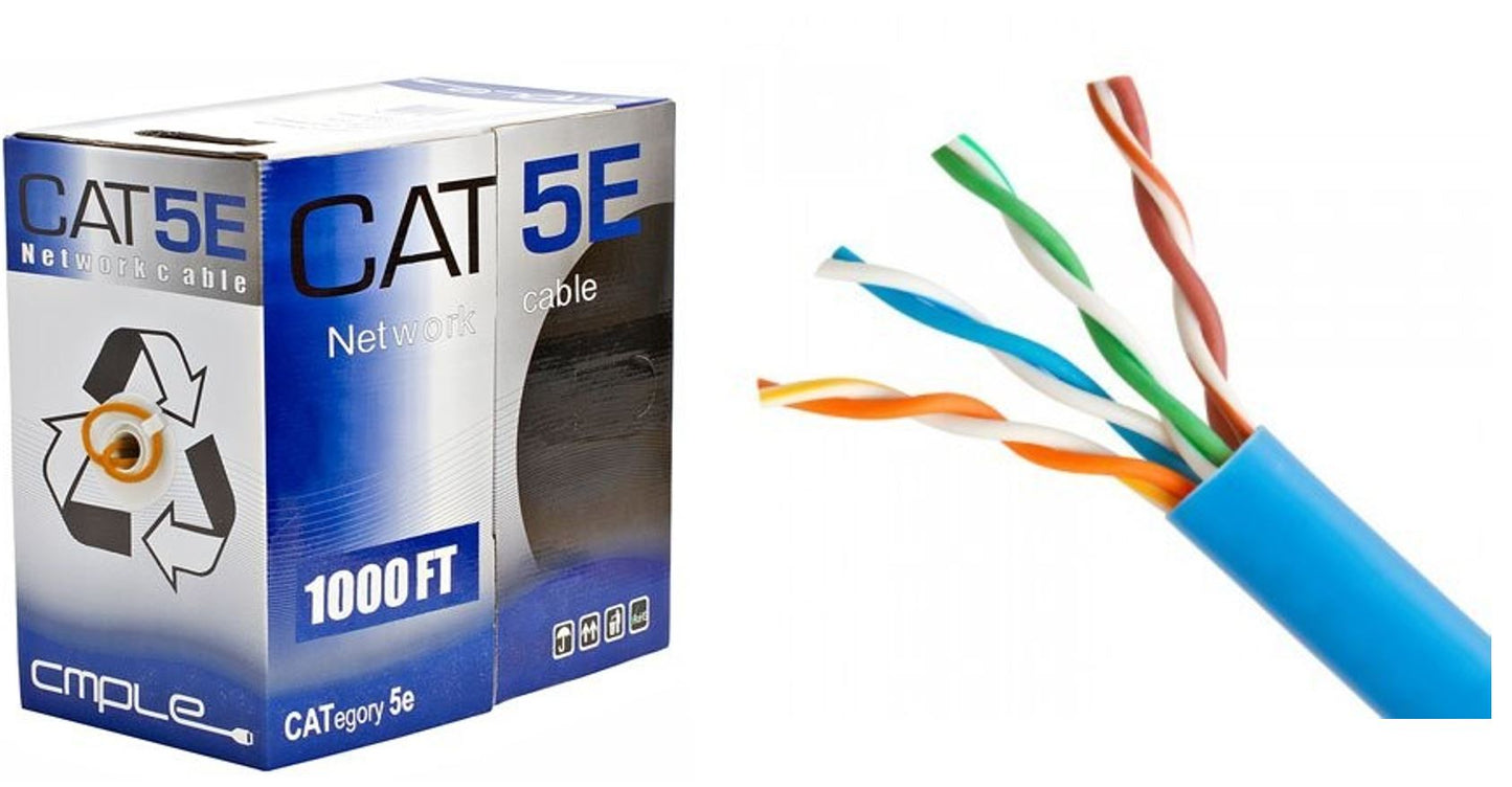 Cat-5e UTP Cable 1000Ft. Blue (Packing: Pull Out Box)