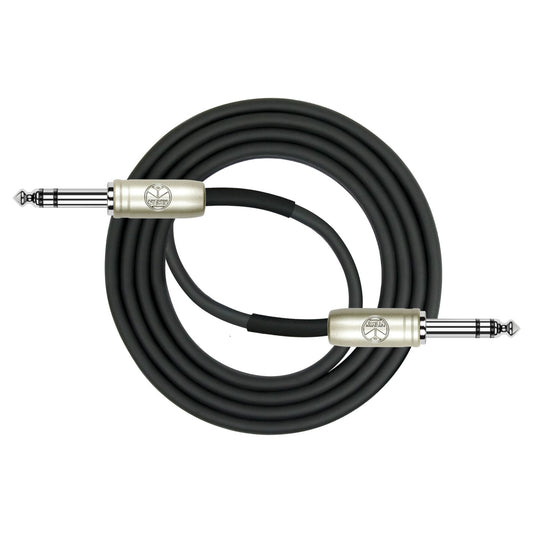 Kirlin Patch Cable AP-209PR-10FT/BK 20AWG 1/4" TRS PLUG-SAME