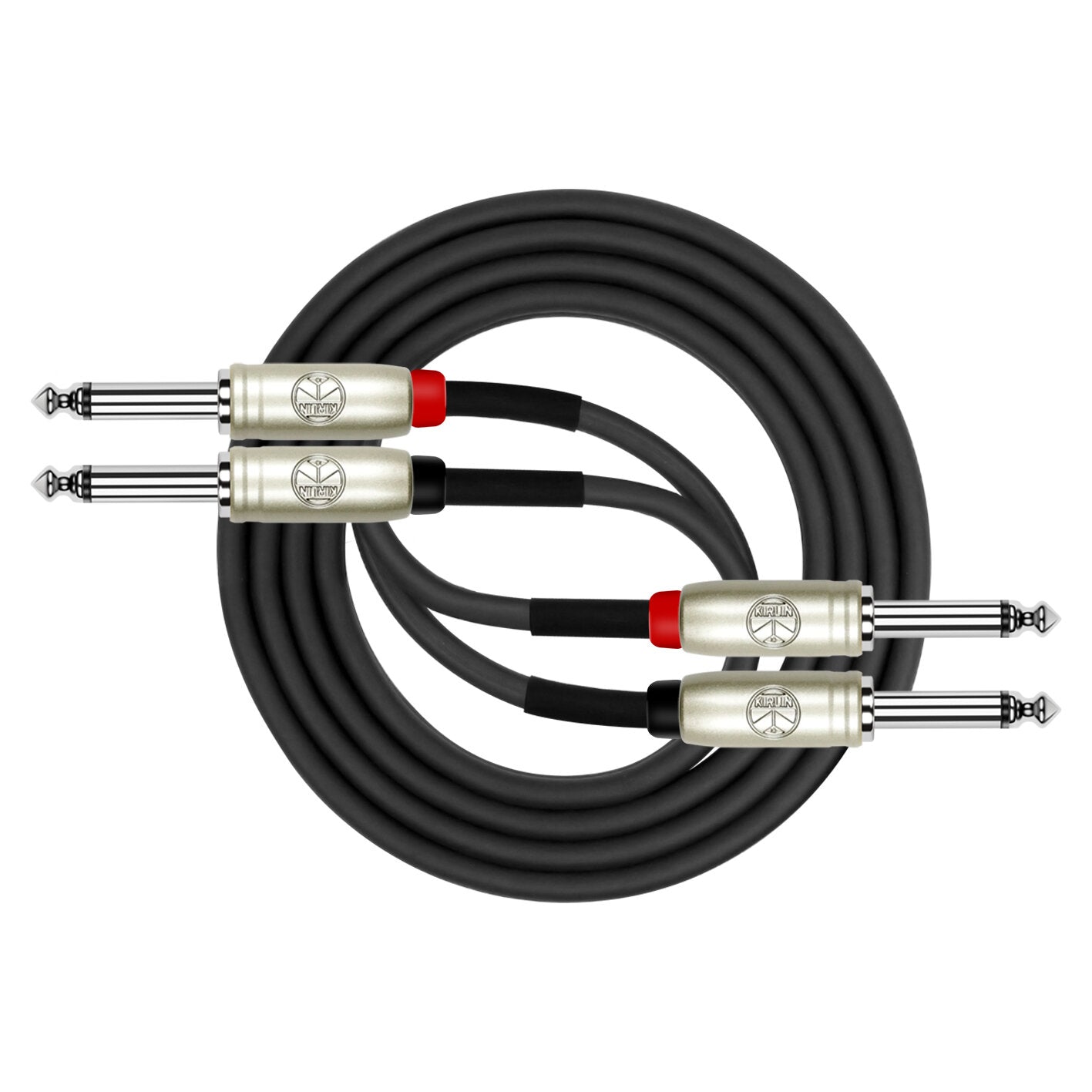 Kirlin Patch Cable AP-405PR-3FT/BK 24AWG 2x1/4" MONO PLUG-SAME