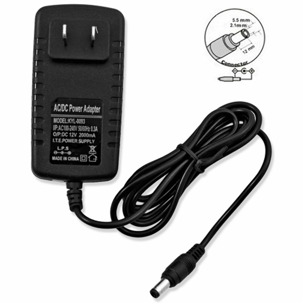 DC 12V 2A 24W Switching Power Supply Adapter For 110V- 240V AC 50/60Hz 2.1mm